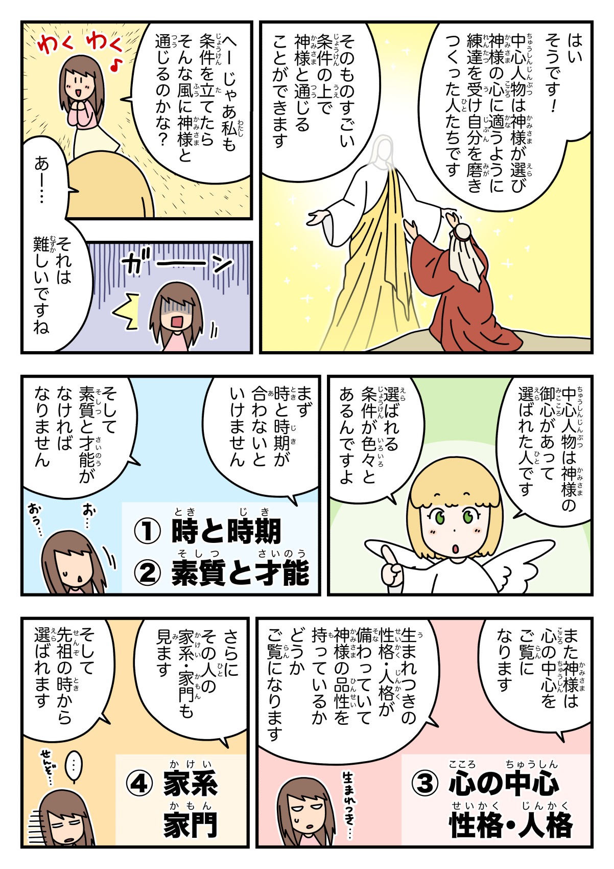 天使ちゃん聖書学習まんが#18「神様はどうやって人間と通じるの？」2ページ目
